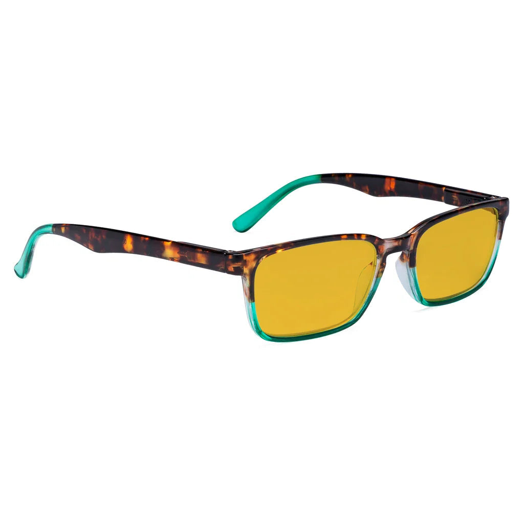 Amber Tinted Blue Light Blocking Reading Glasses Men Women