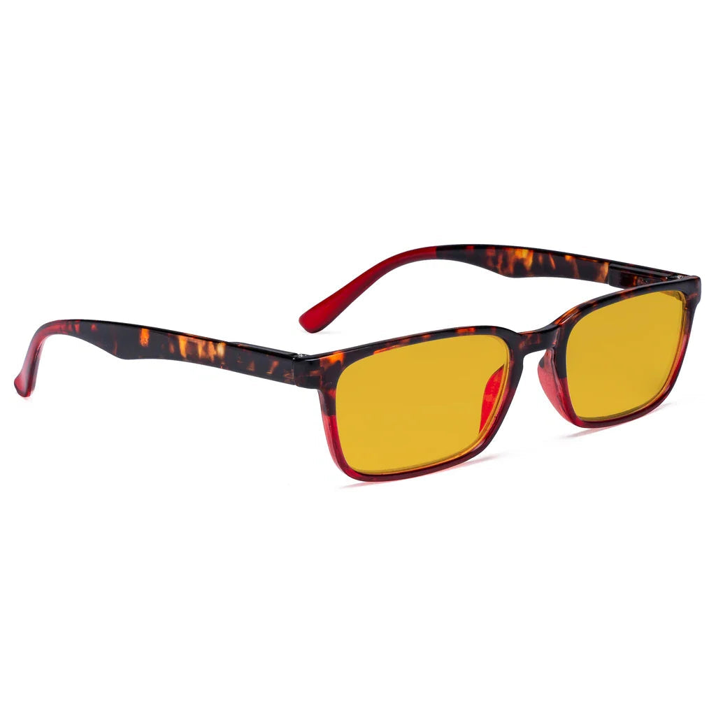 Amber Tinted Blue Light Blocking Reading Glasses Men Women