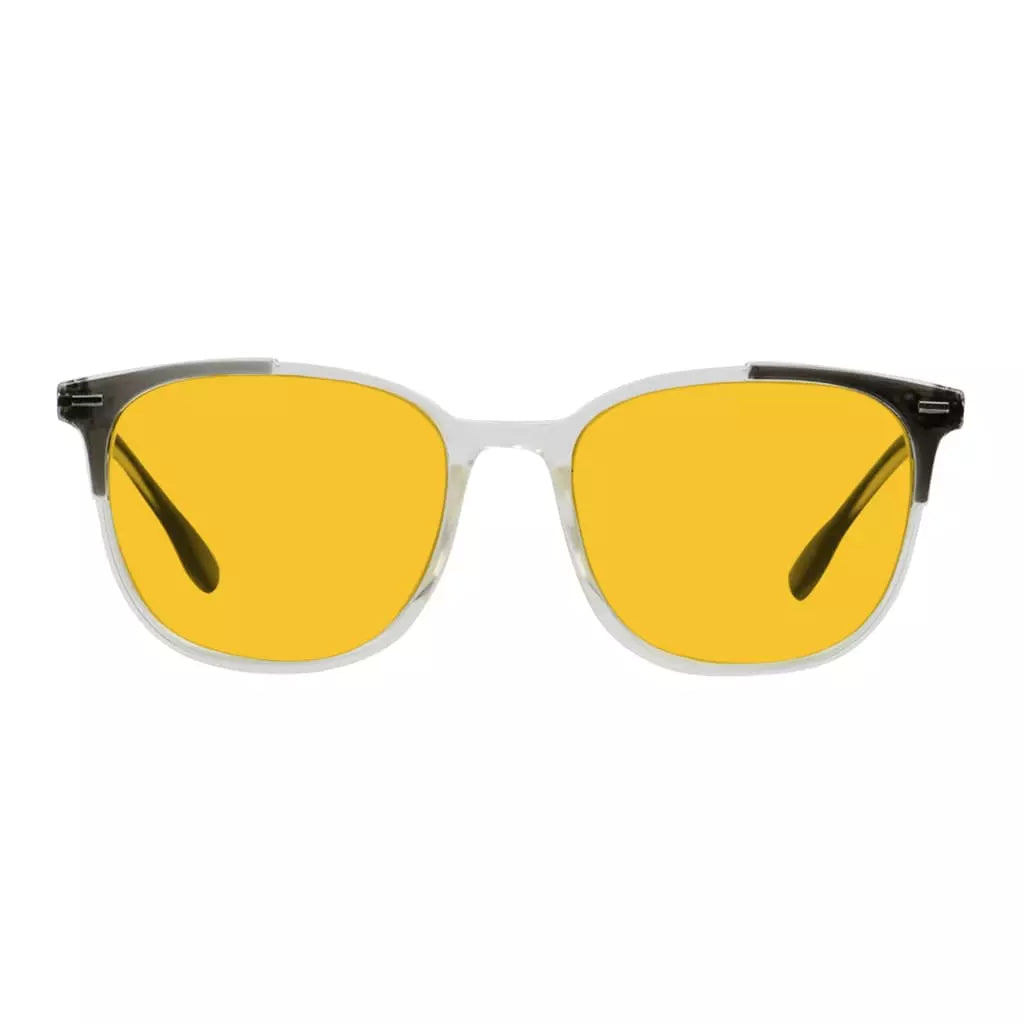 Amber Tinted Two-Tone Blue Light Blocking Reading Glasses Women