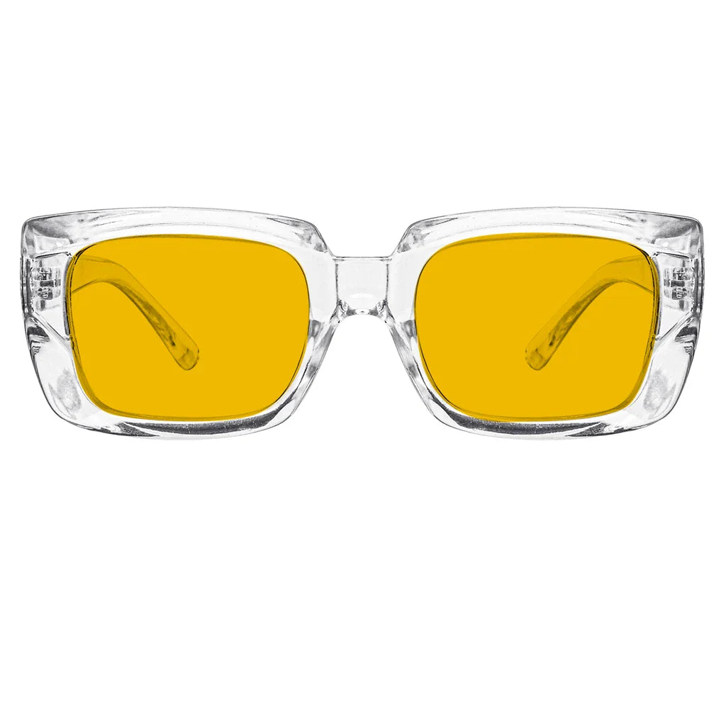 Oversized Square Amber Tinted Blue Light Blocking Reading Glasses Women