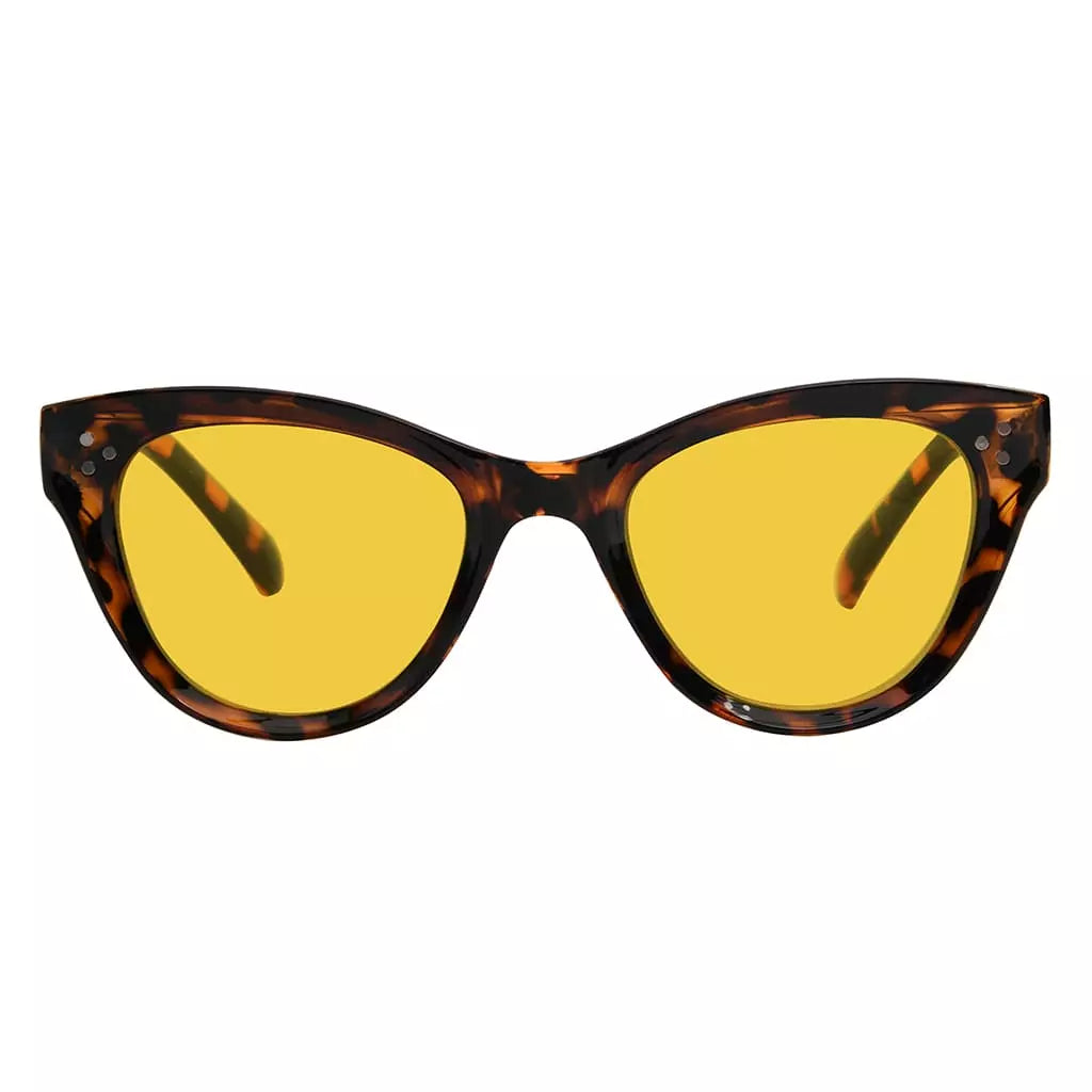 Amber Tinted Cat eye Blue Light Blocking Reading Glasses Women