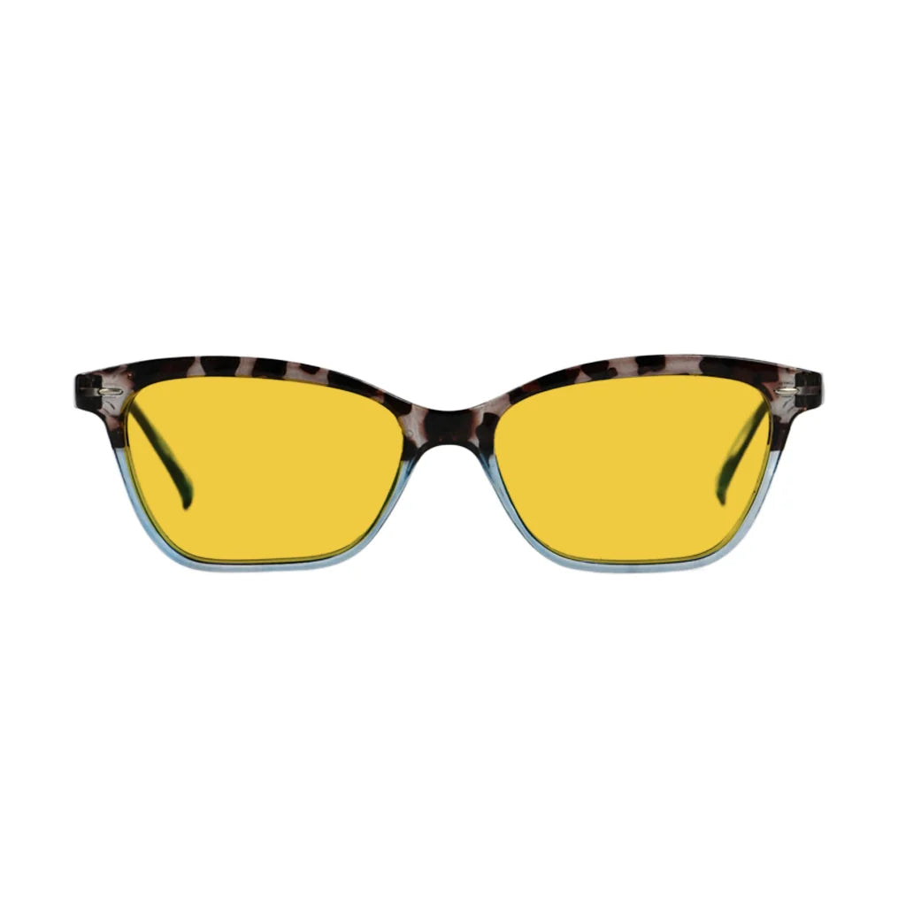 Cat Eye Amber Tinted Blue Light Blocking Glasses Women