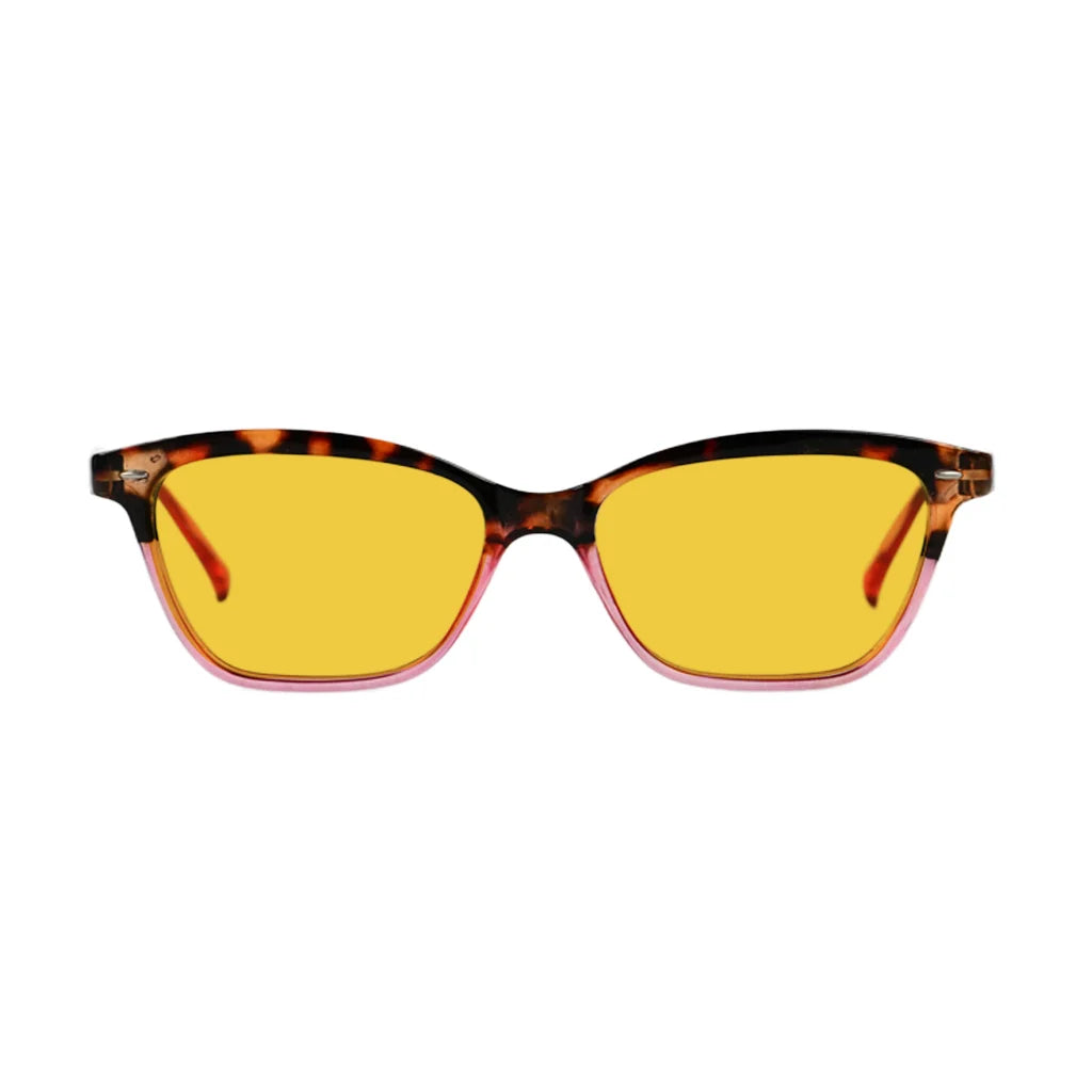 Cat Eye Amber Tinted Blue Light Blocking Glasses Women