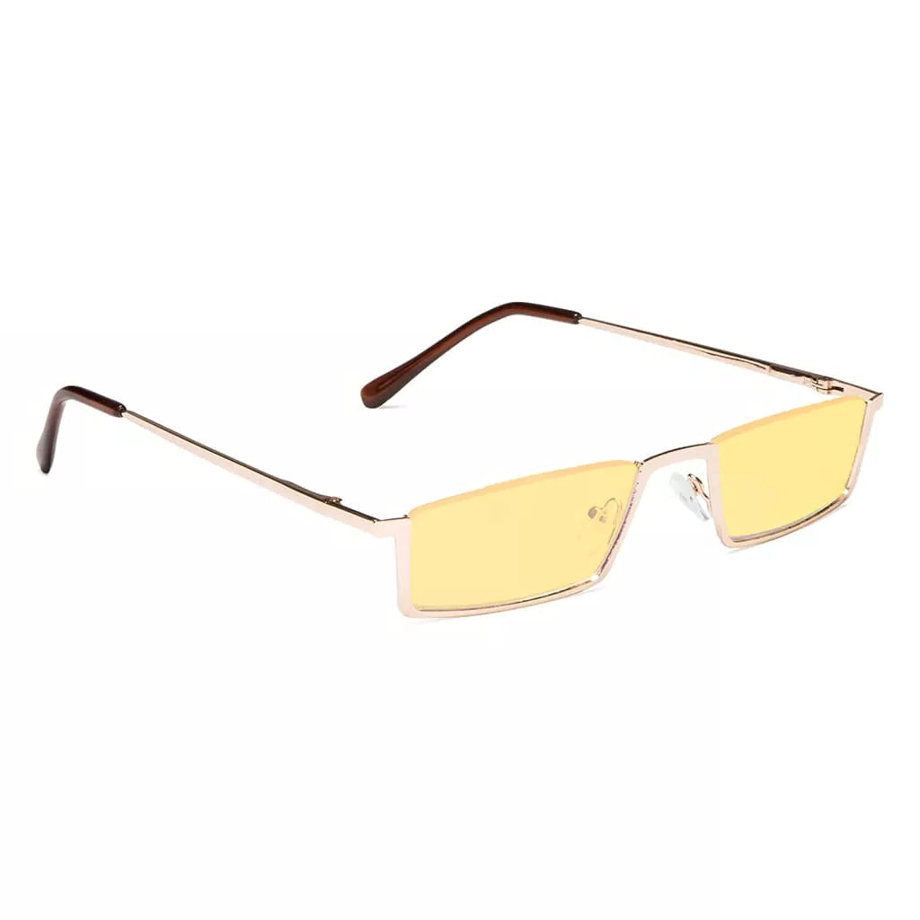 Amber Tinted Half Rim Blue Light Blocking Glasses Men