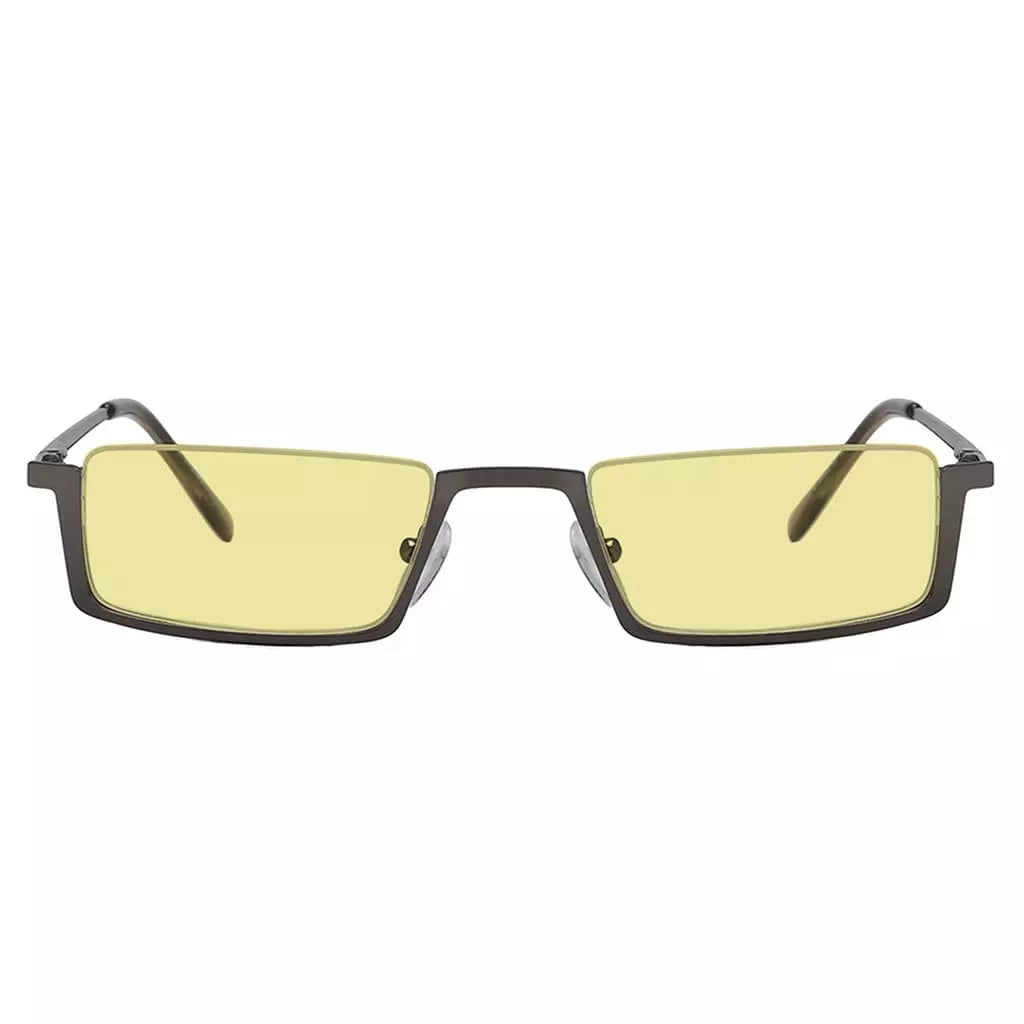 Amber Tinted Half Rim Blue Light Blocking Glasses Men