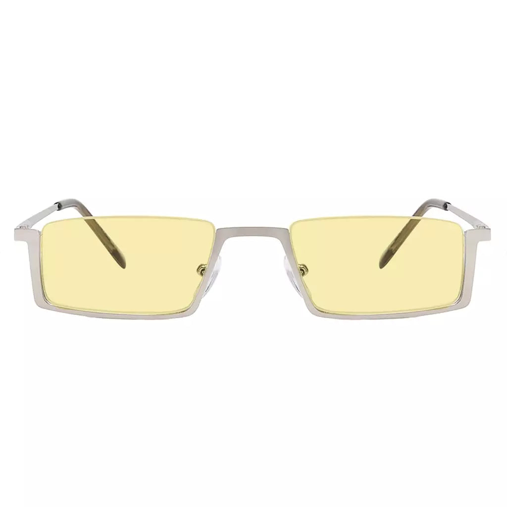 Amber Tinted Half Rim Blue Light Blocking Glasses Men