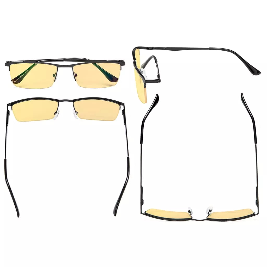 Amber Tinted Blue Light Blocking Eyeglasses Glasses