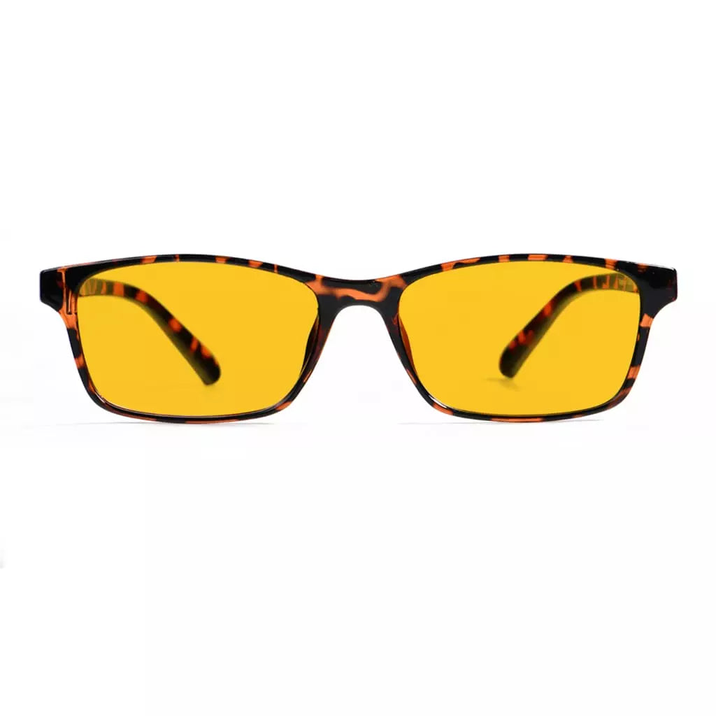 Amber Tinted Wood Pattern Blue Light Blocking Reading Glasses Women Men