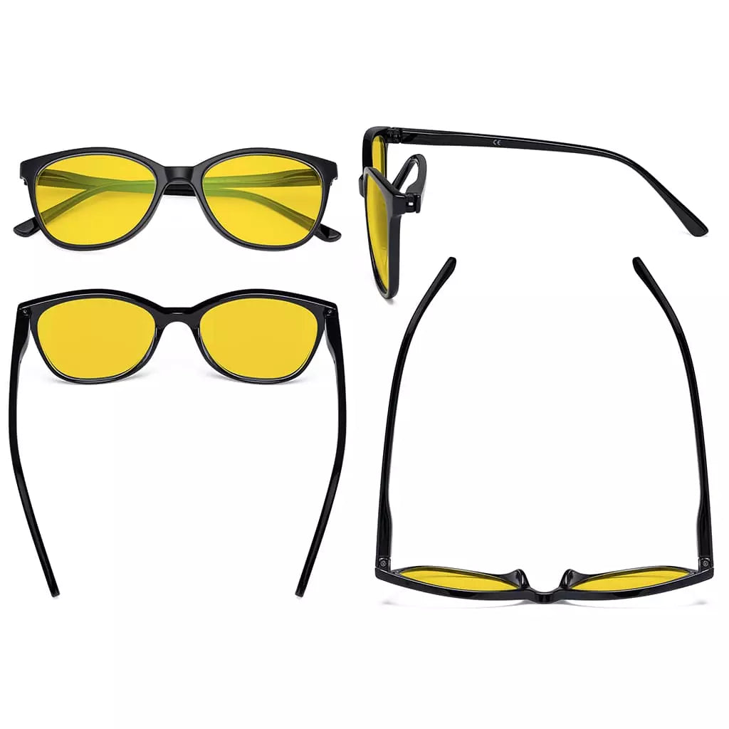 Amber Tinted Patterned Design Blue Light Blocking Glasses