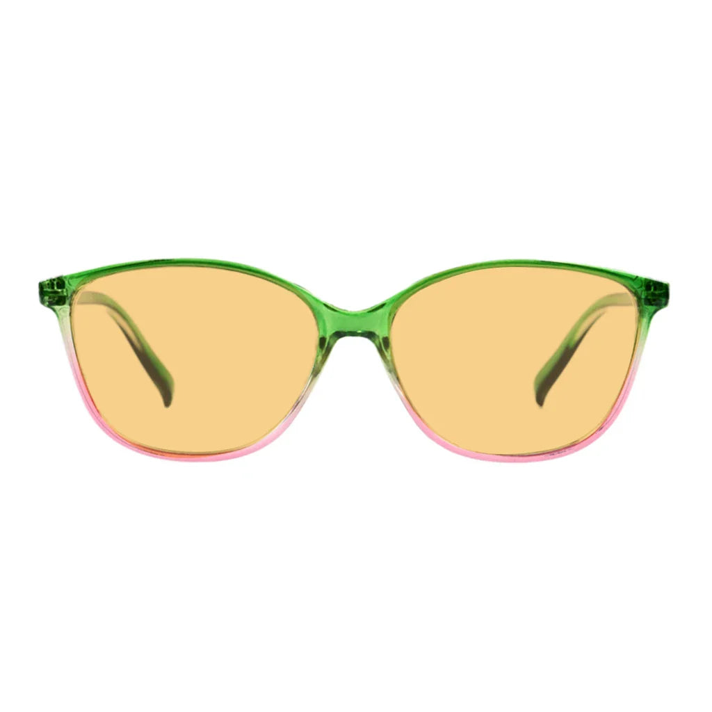 Cat Eye Amber Tinted Blue Light Blocking Reading Glasses Women