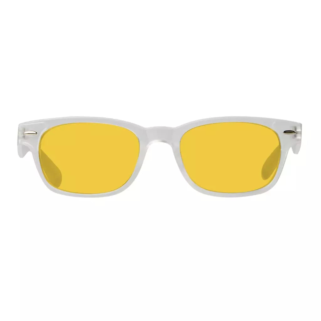 Amber Tinted Two-tone Blue Light Blocking Reading Glasses Women