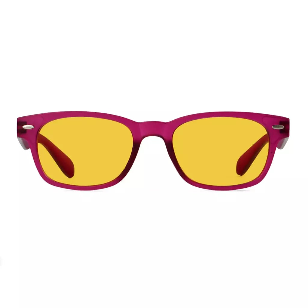 Amber Tinted Two-tone Blue Light Blocking Reading Glasses Women
