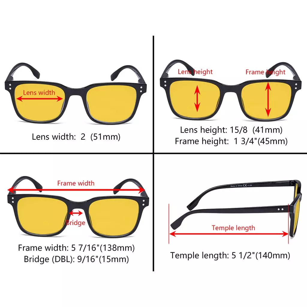 Amber Tinted Blue Light Blocking Glasses Women