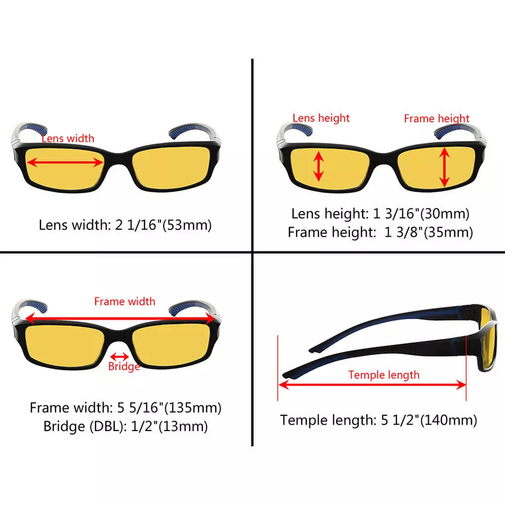 Amber Tinted Blue Light Blocking Glasses Women Men