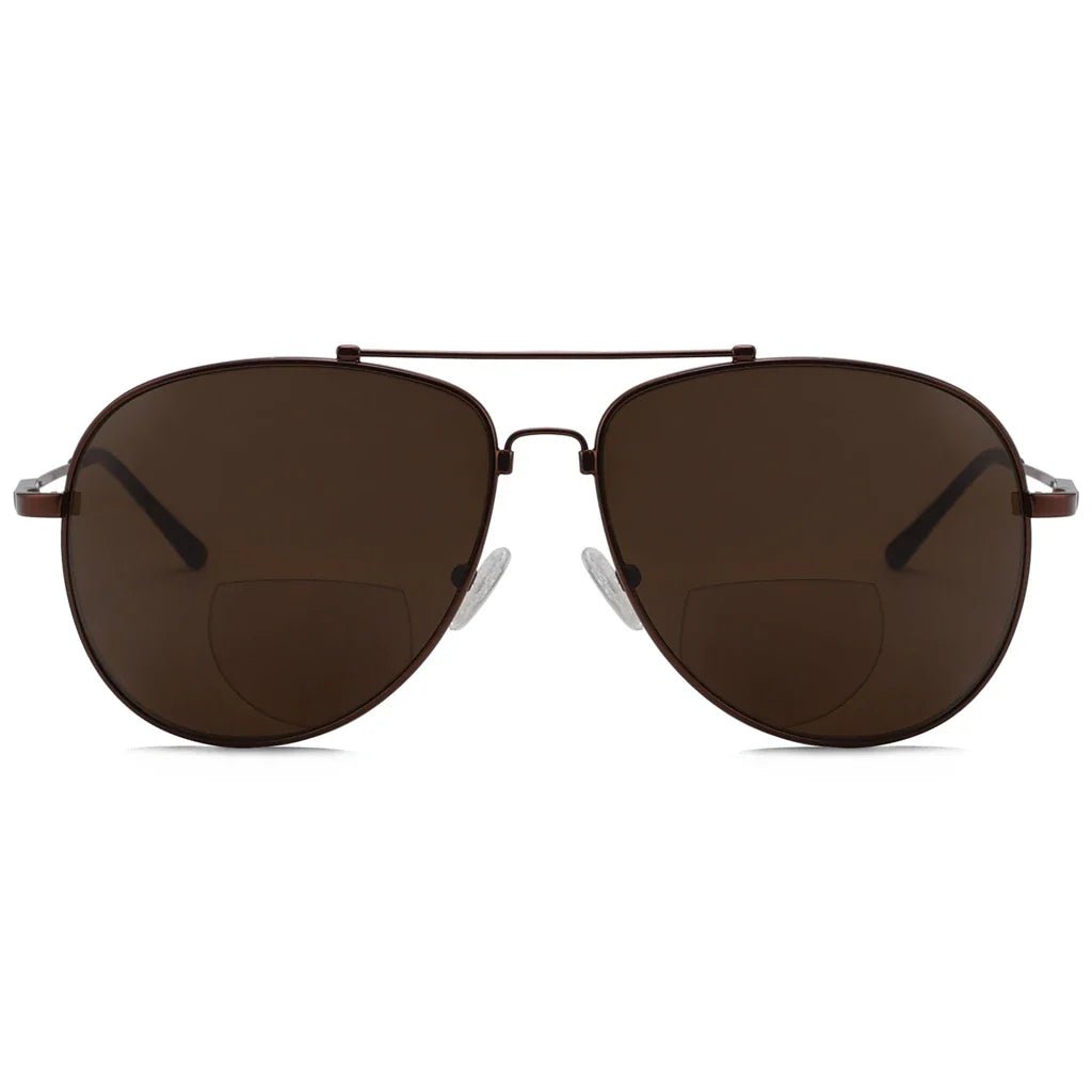 Polarized Bifocal Sunglasses Pilot Wire Rim Women Men
