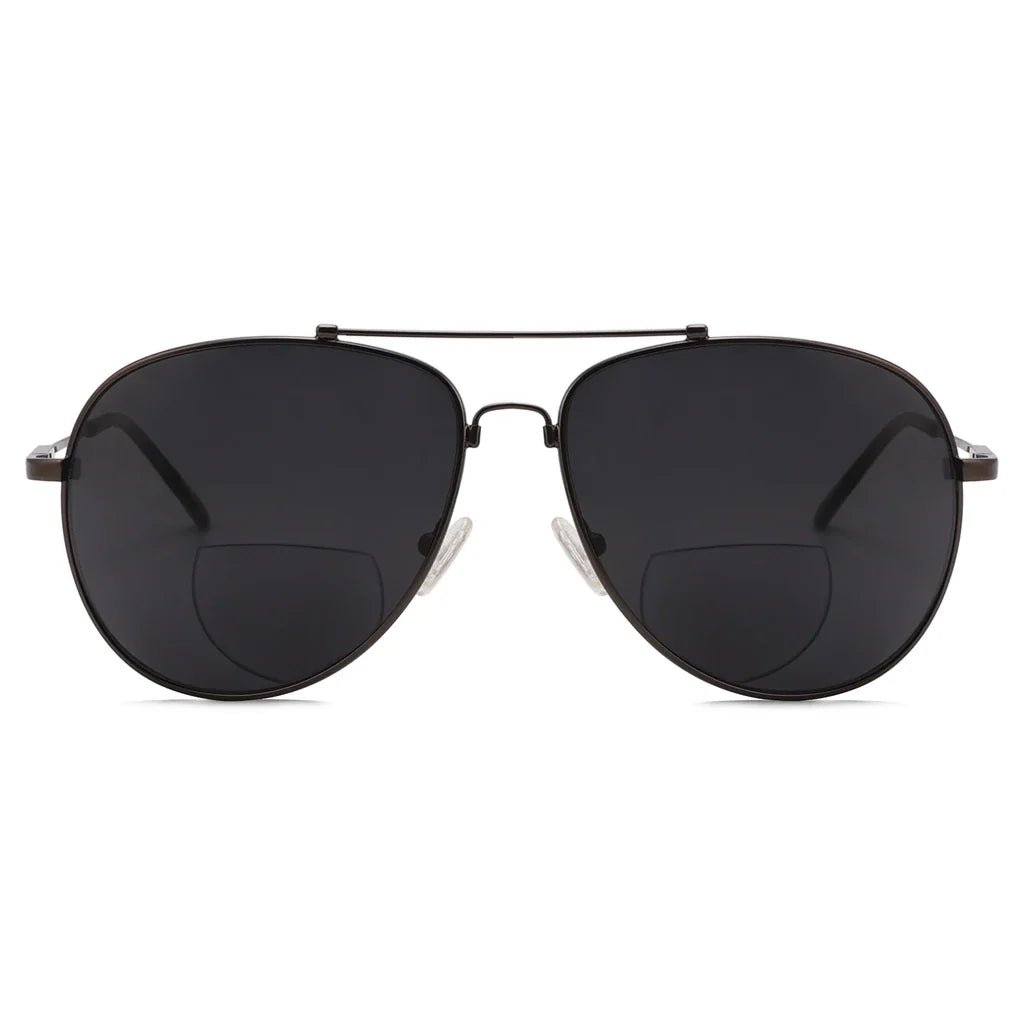 Polarized Bifocal Sunglasses Pilot Wire Rim Women Men