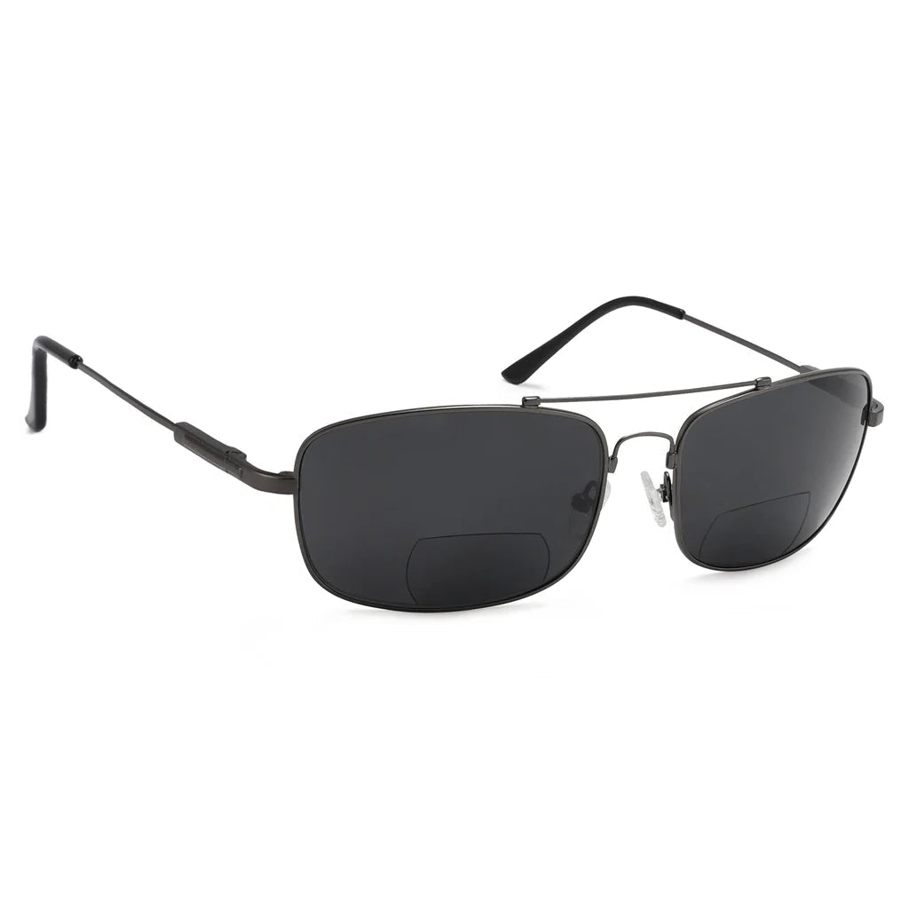 Polarized Bifocal Sunglasses Pilot Wire Rim Men Women