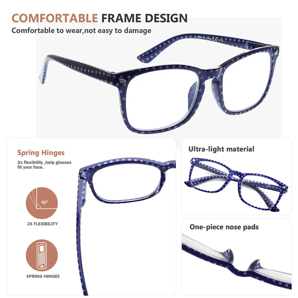 Polka Dots Reading Glasses Eyewear Women