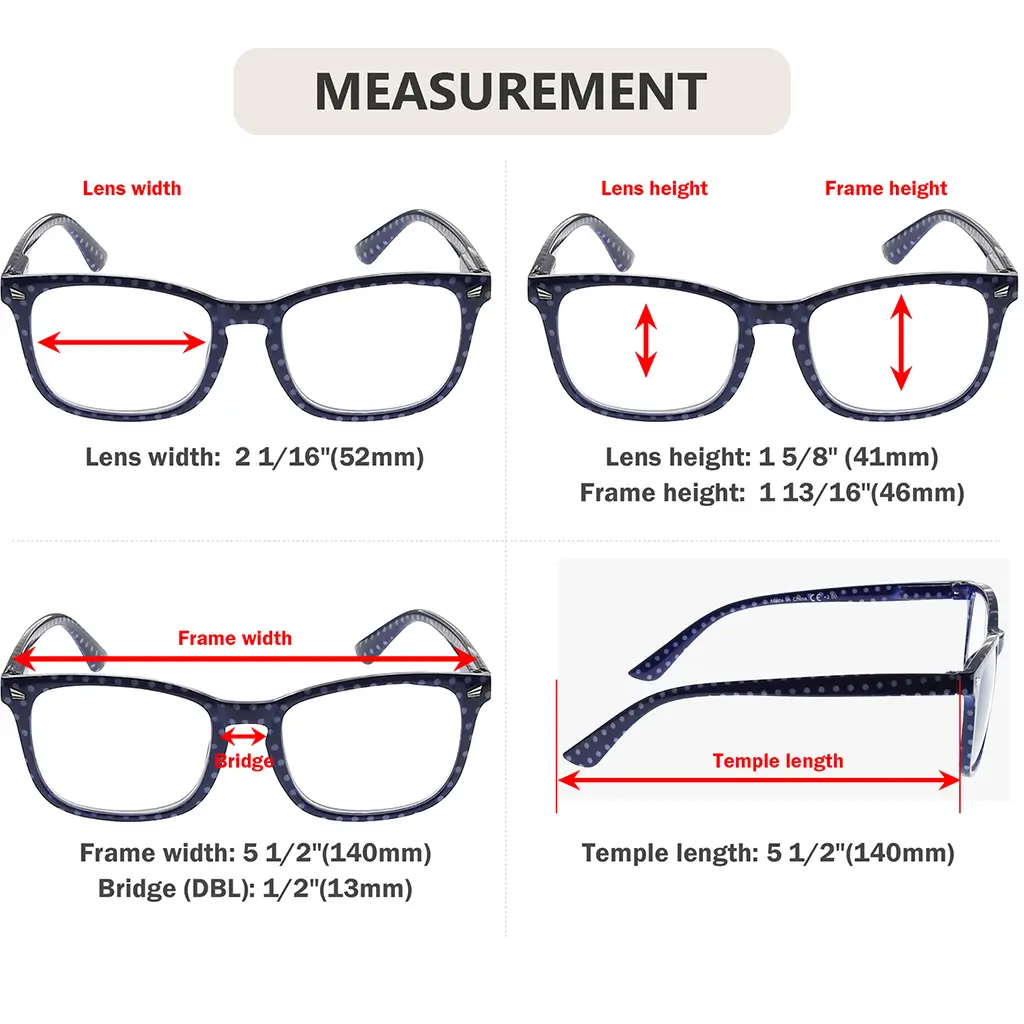Polka Dots Reading Glasses Eyewear Women