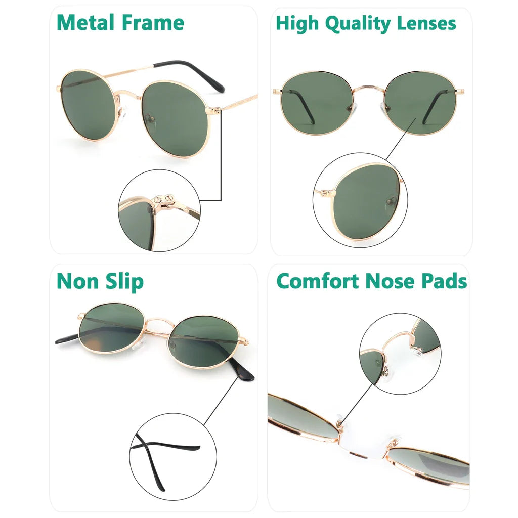 Small Round Polarize Sunglasses Women Men