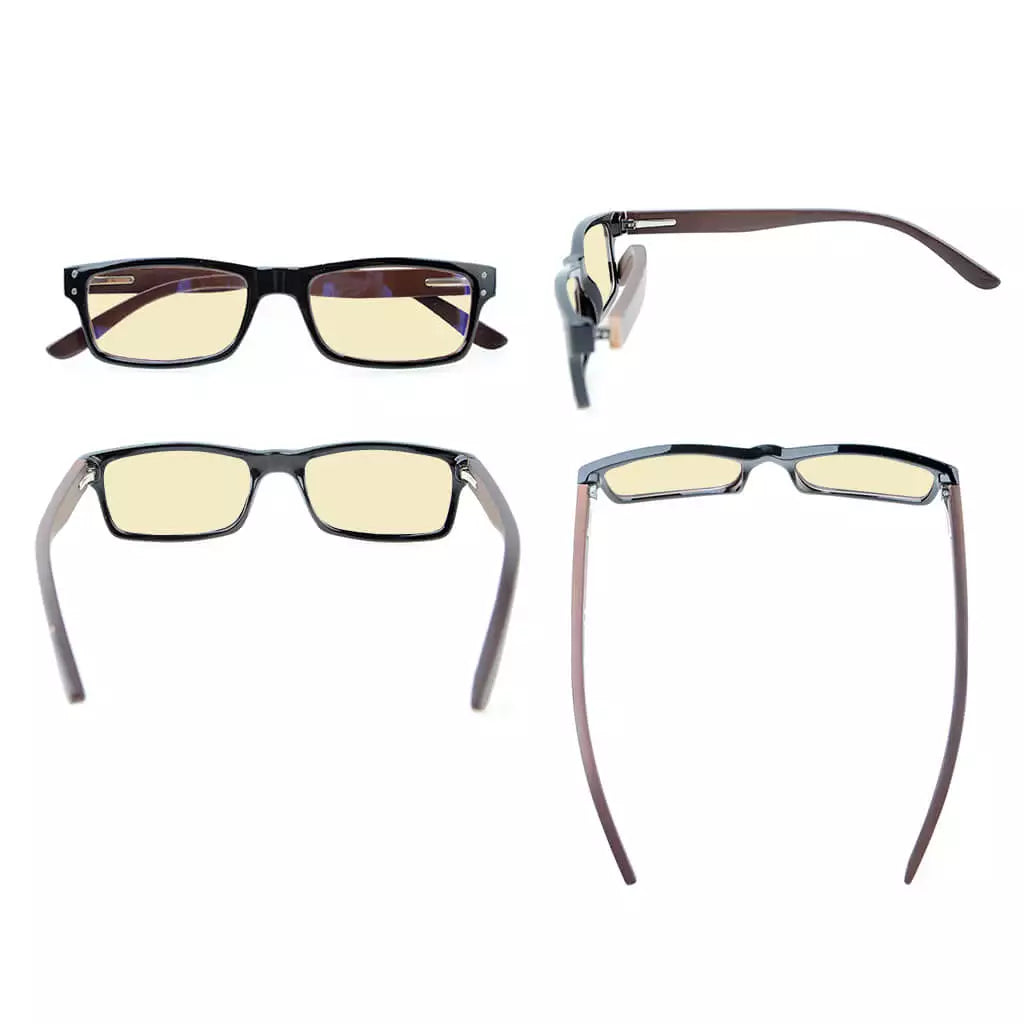 Rectangle Blue Light Blocking Reading Glasses Women Men