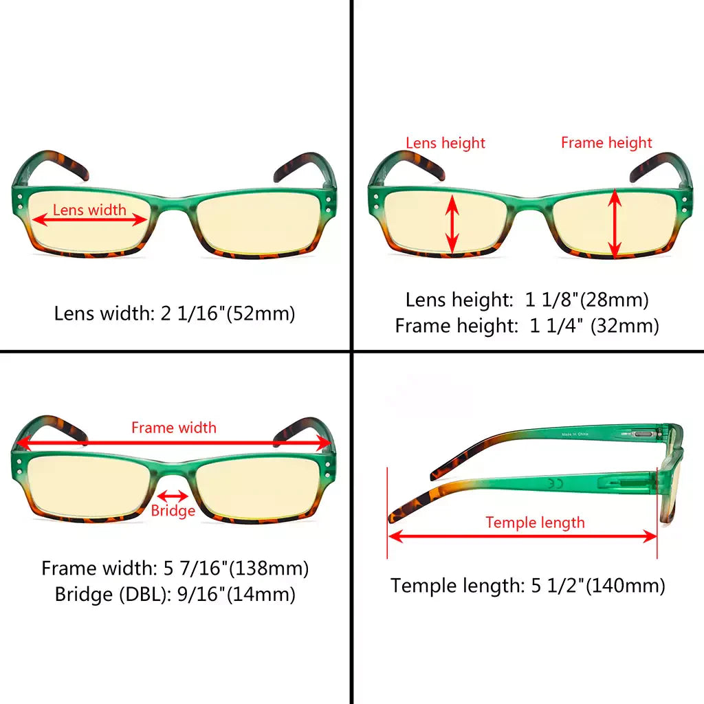 Double Color Blue Light Blocking Reading Glasses For Women