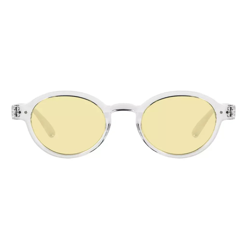 Oval Round Yellow Tinted Blue Light Blocking Eyeglasses For Women