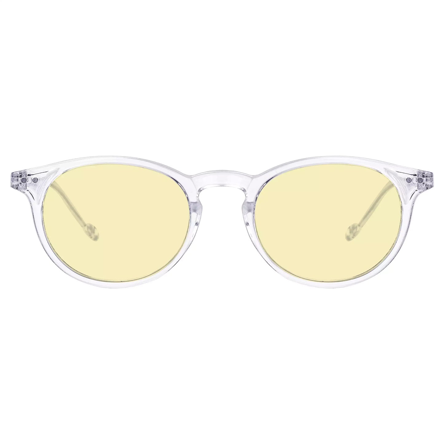 Oval Round Yellow Tinted Blue Light Blocking Reading Glasses For Women