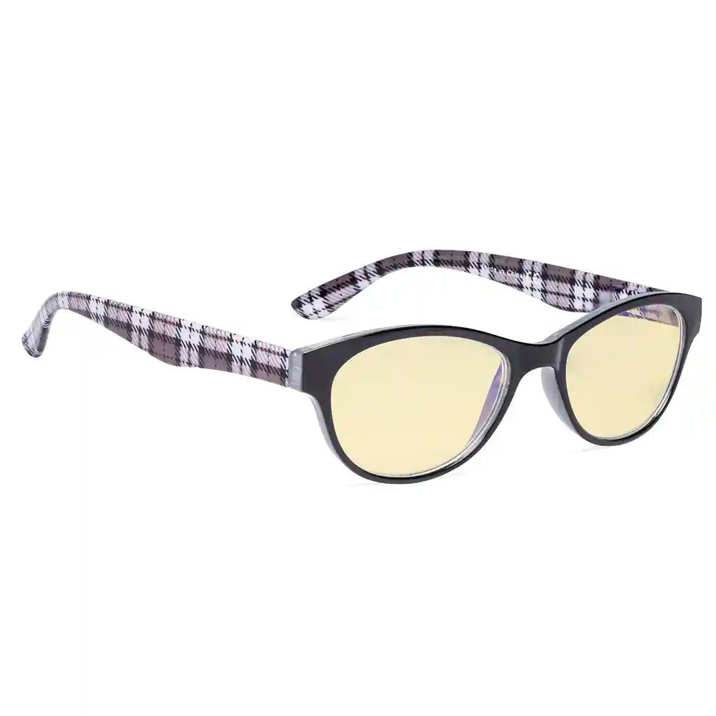 Cat-Eye Yellow Tinted Blue Light Blocking Eyeglasses For Women