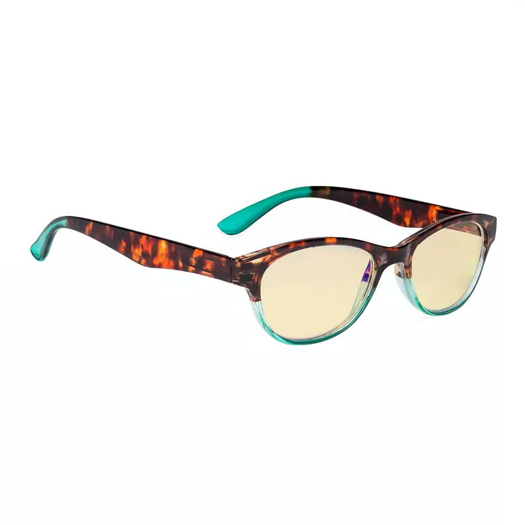 Cat-Eye Yellow Tinted Blue Light Blocking Reading Glasses For Women