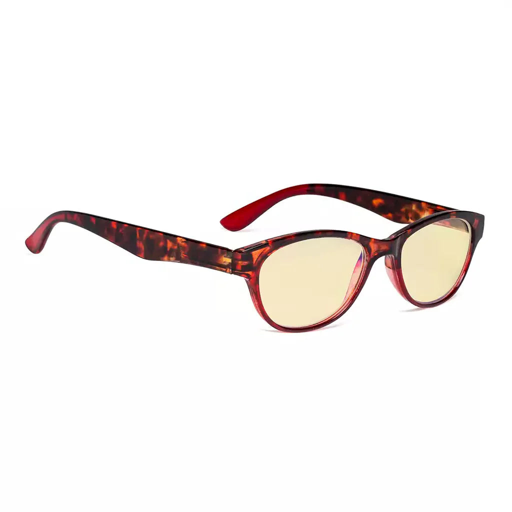 Cat-Eye Yellow Tinted Blue Light Blocking Eyeglasses For Women