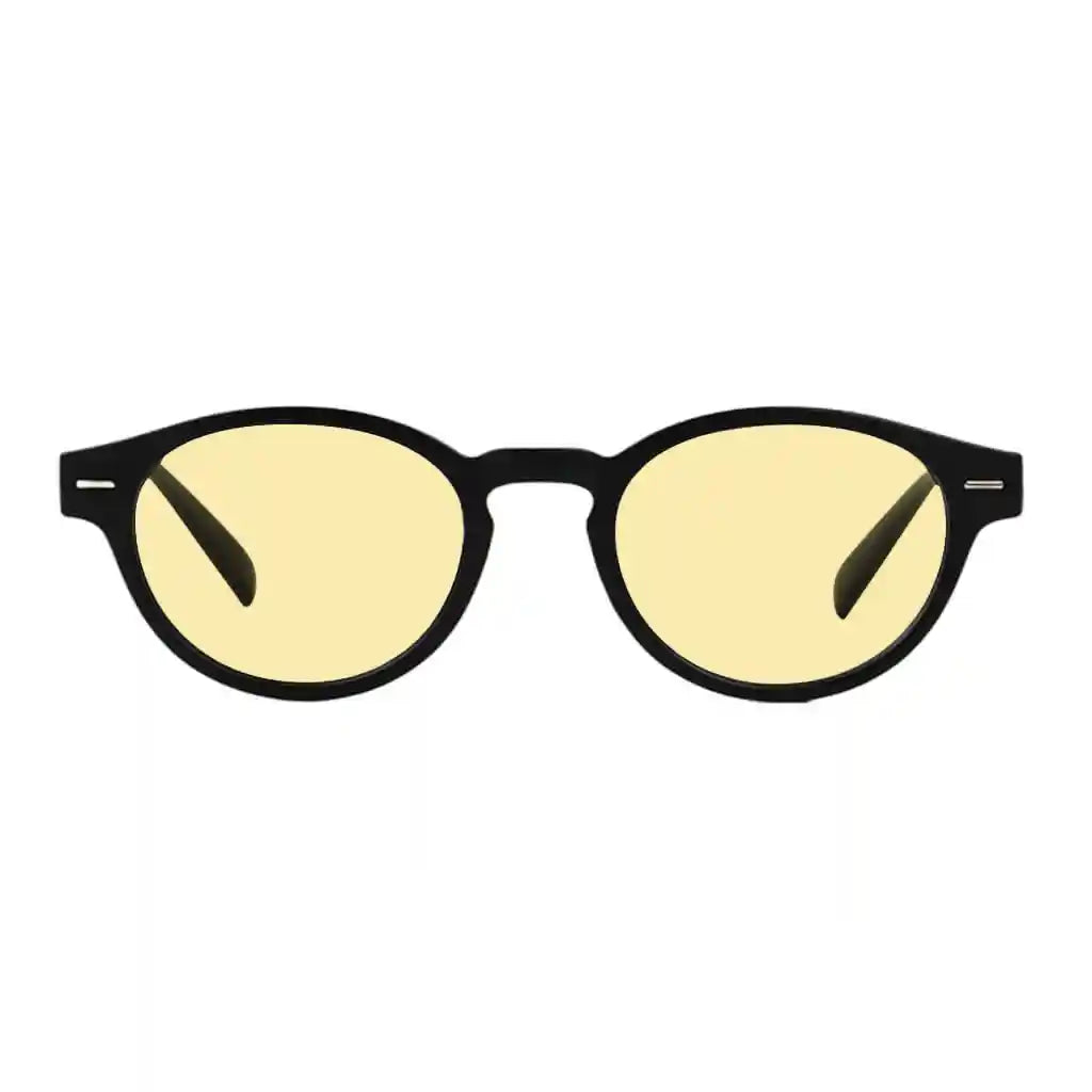 Oval Round Blue Light Blocking Glasses Retro Key Hole Women