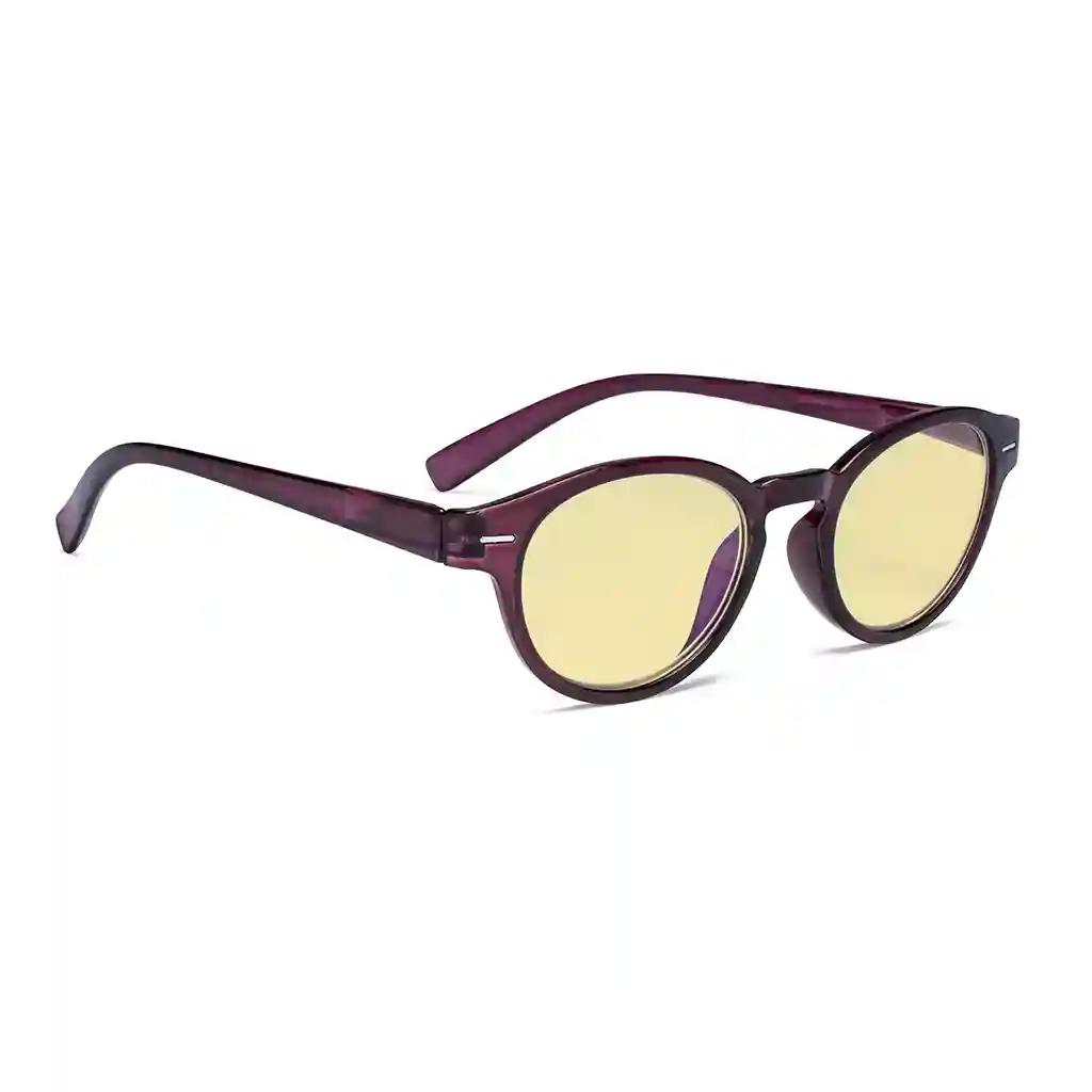Oval Round Blue Light Blocking Glasses Retro Key Hole Women