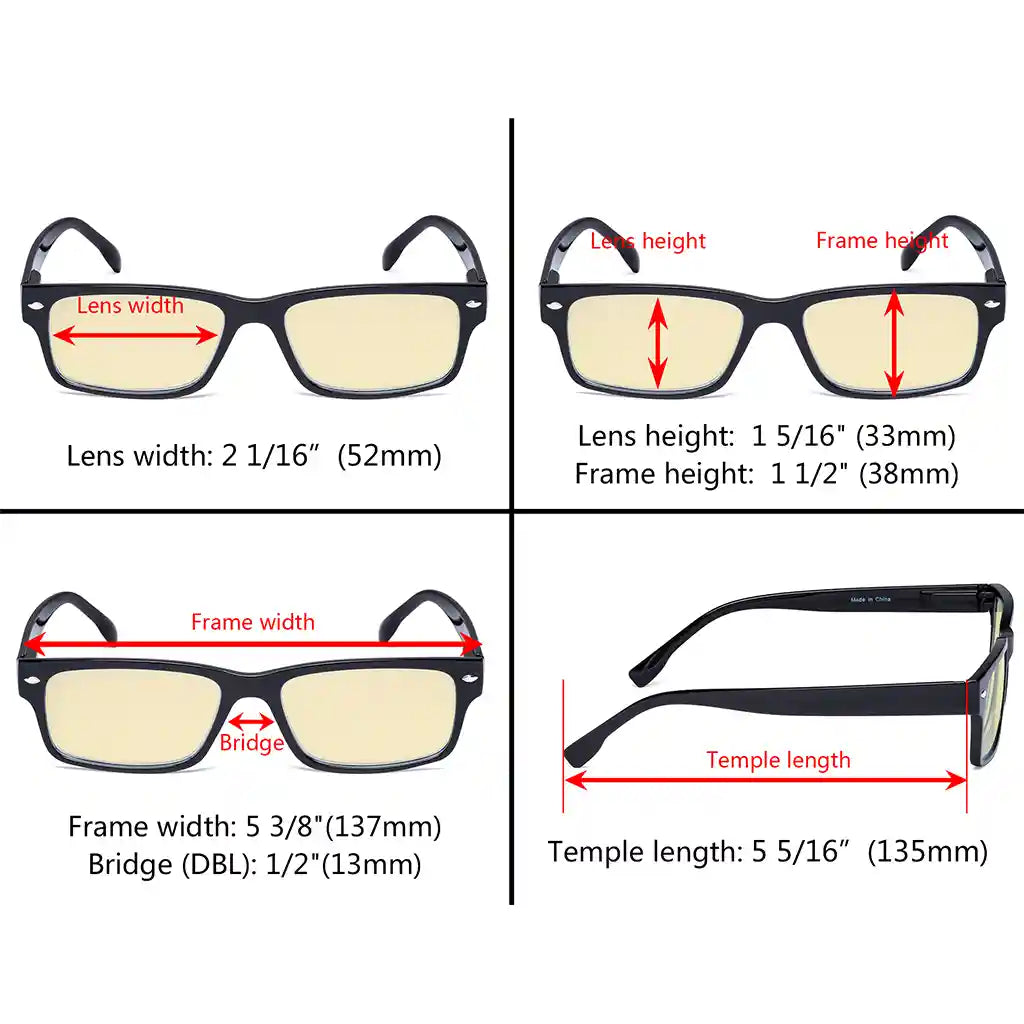 Blue Light Blocking Glasses Yellow Tinted Men Women