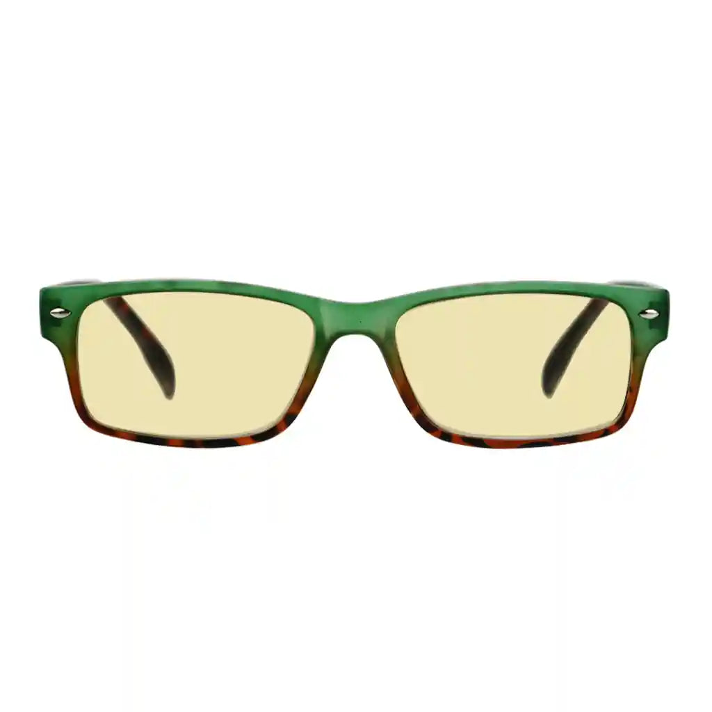 Pattern Blue Light Blocking Glasses Yellow Tinted Women