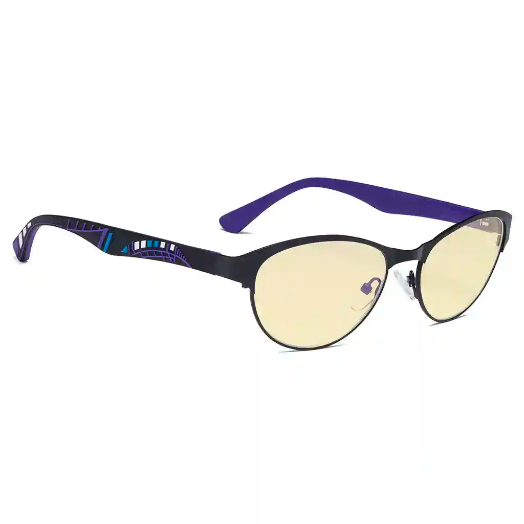 Pattern Cat-eye Blue Light Blocking Glasses Women