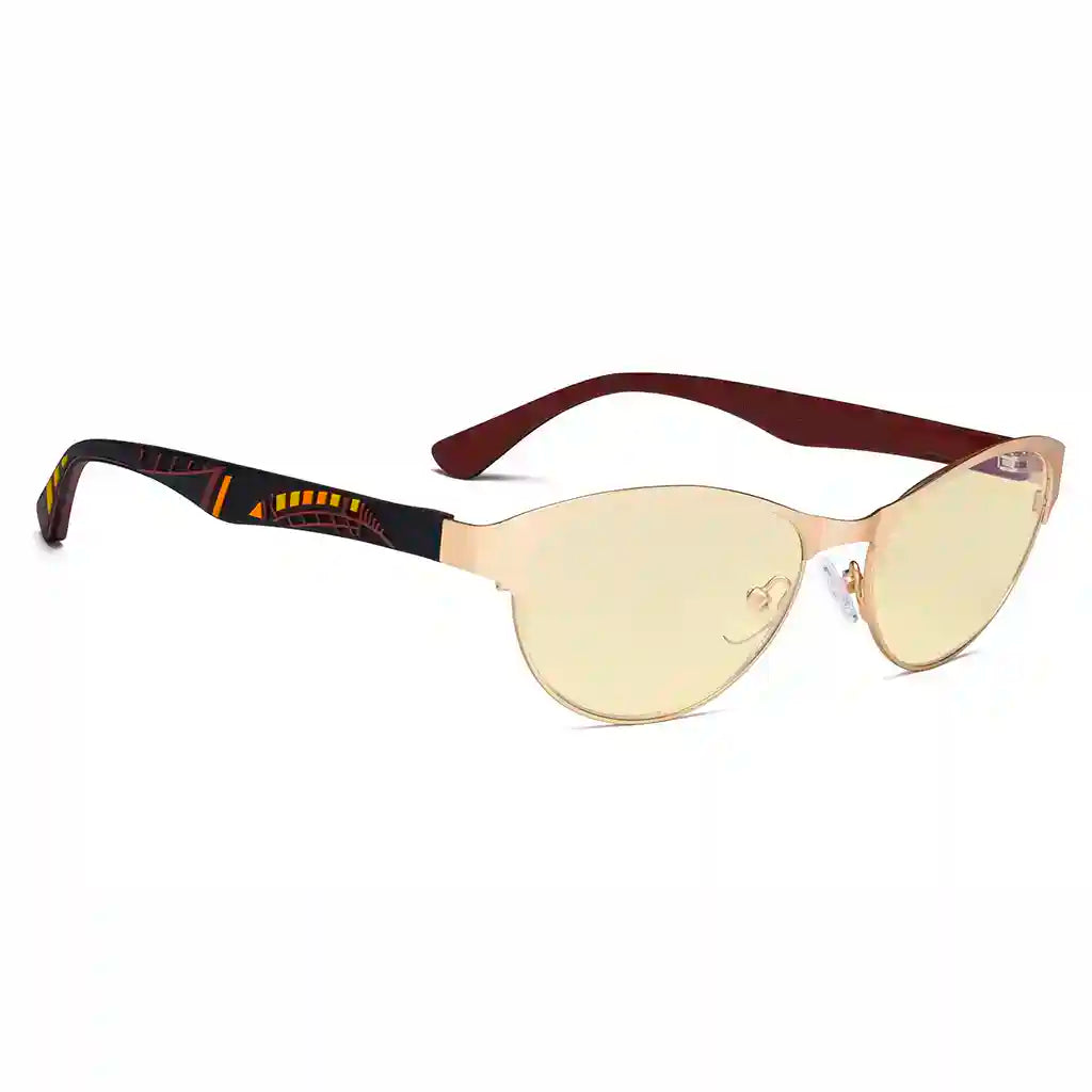 Pattern Cat-eye Blue Light Blocking Glasses Women