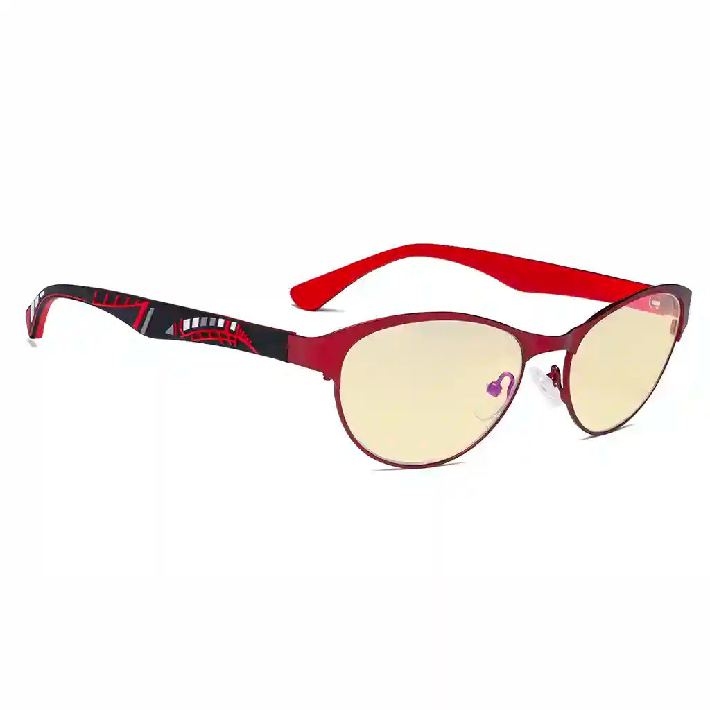 Pattern Cat-eye Blue Light Blocking Glasses Women