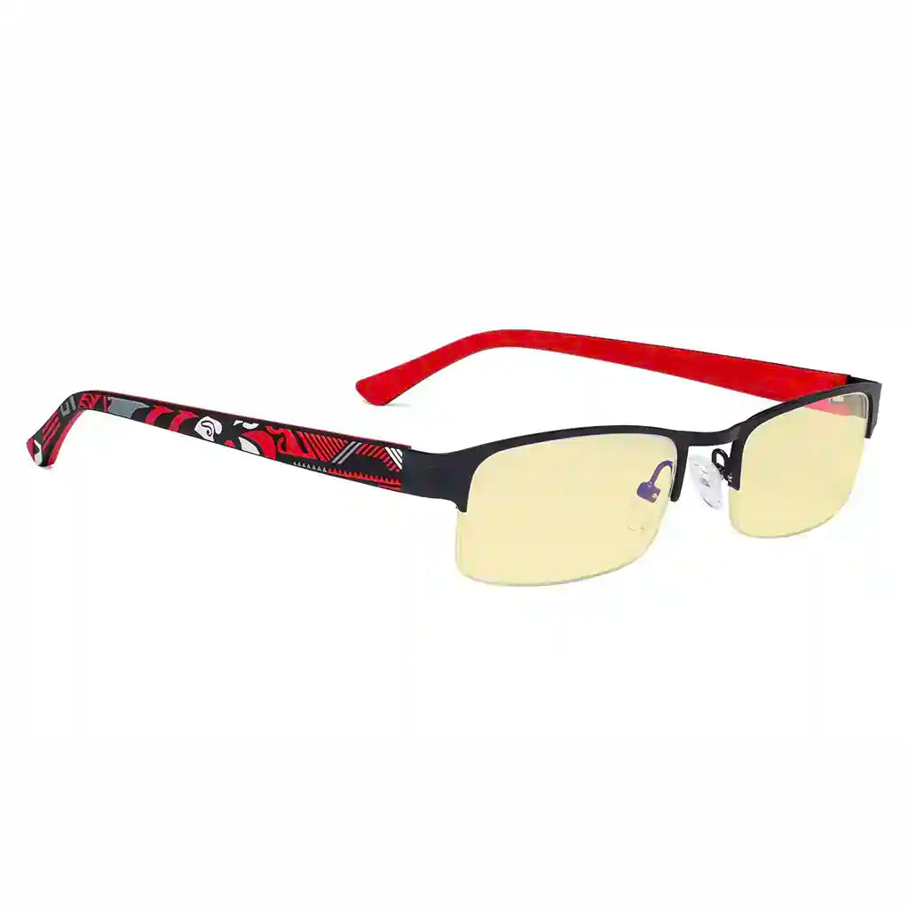 Half-rim Pattern Blue Light Blocking Glasses Women
