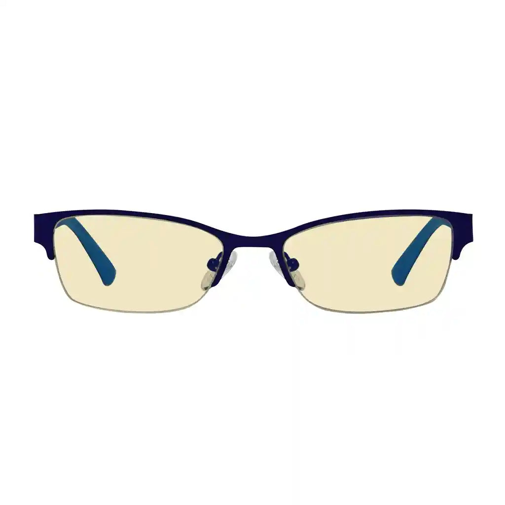 Half-rim Pattern Blue Light Blocking Glasses Women