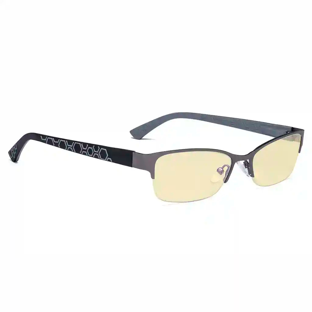 Half-rim Pattern Blue Light Blocking Glasses Women