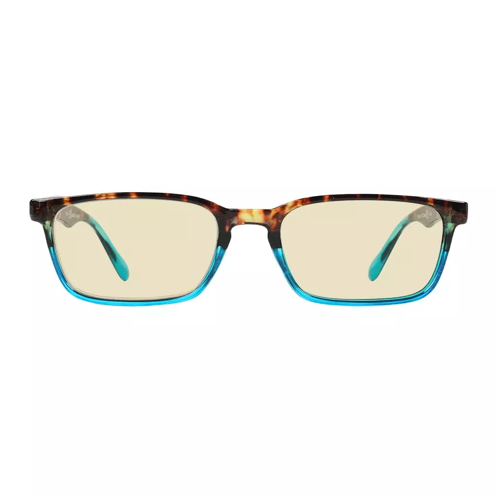 Blue Light Blocking Reading Glasses Tortoise Frame Yellow Tinted for Women