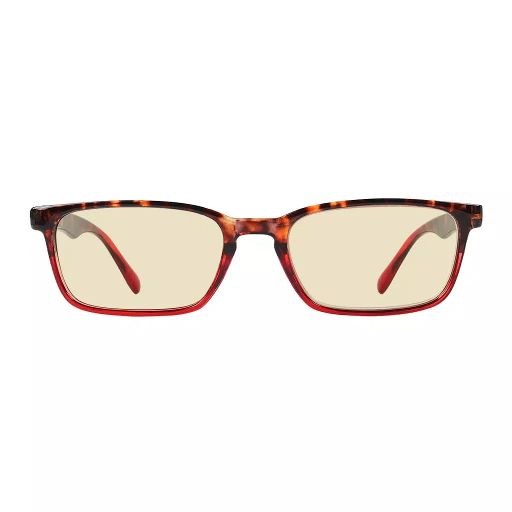 Blue Light Blocking Reading Glasses Tortoise Frame Yellow Tinted for Women