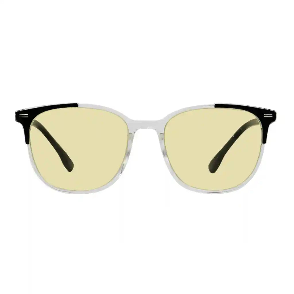 Square Blue Light Blocking Reading Glasses Yellow Tinted Women
