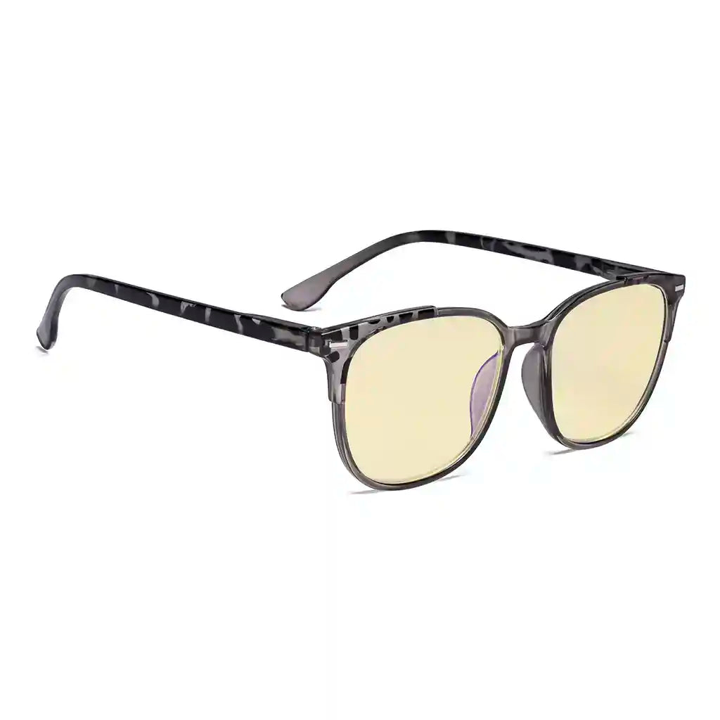 Square Oversized Blue Light Blocking Glasses Yellow Tinted Women