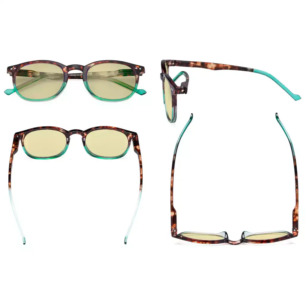 Oval Blue Light Blocking Reading Glasses Women Men
