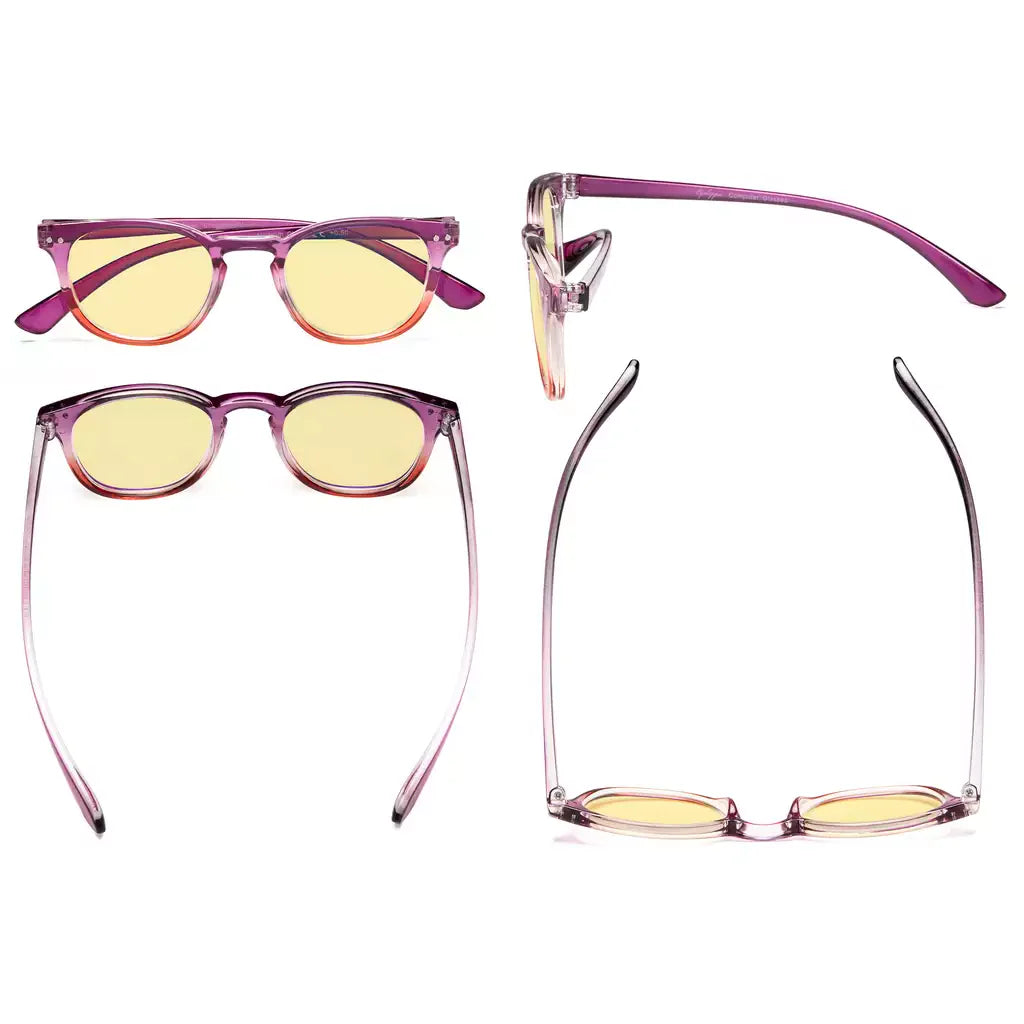 Two Tone Blue Light Blocking Reading Glasses Women Men