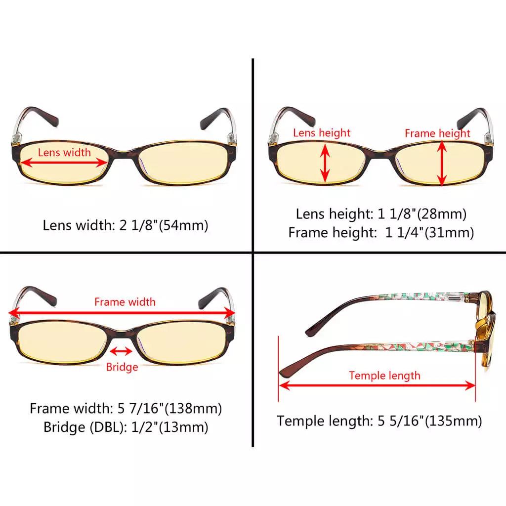 Pattern Blue Light Blocking Reading Glasses Women