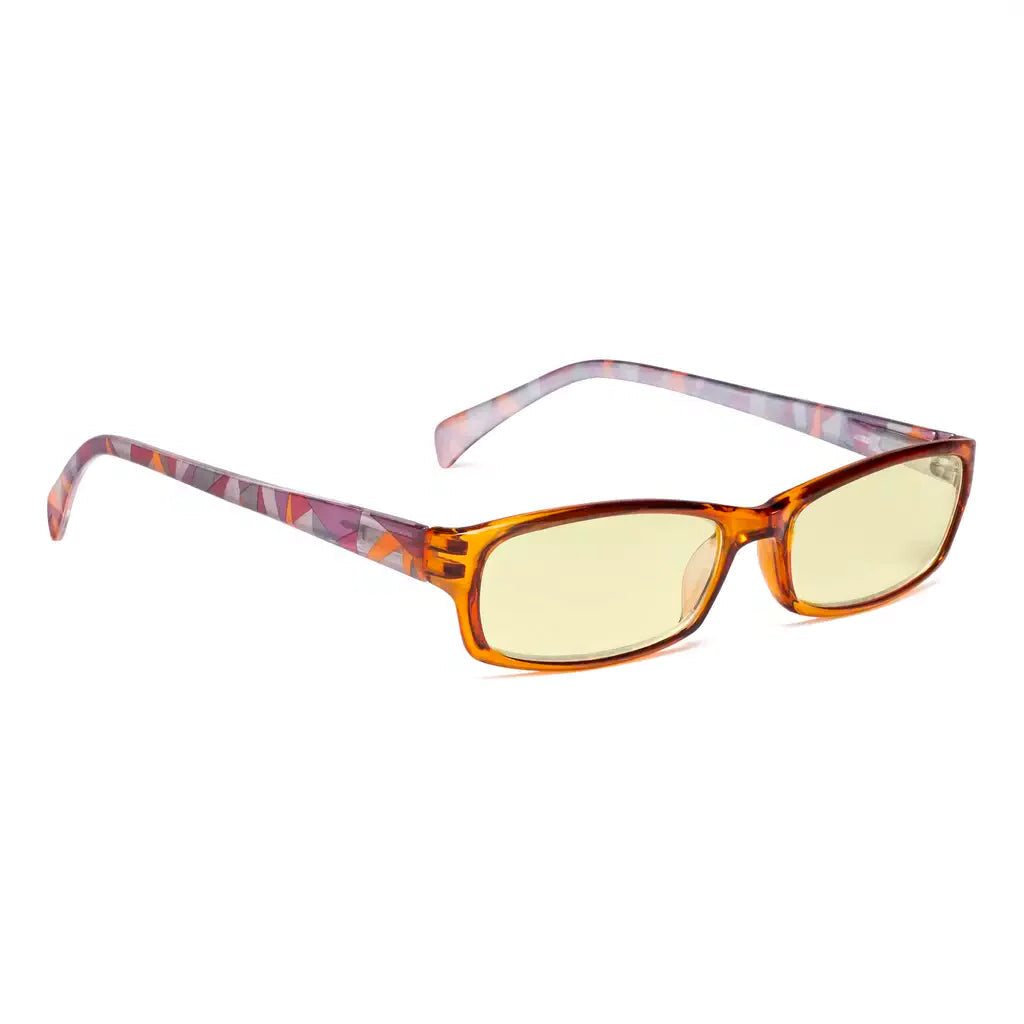 Pattern Temples Blue Light Blocking Reading Glasses Women