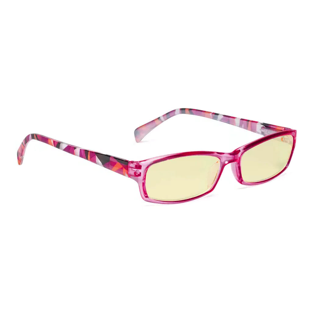 Pattern Temples Blue Light Blocking Reading Glasses Women